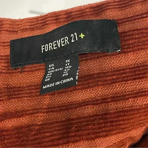 Forever21 Plus Rust Corduroy Mini Skirt - Picture 7 of 7